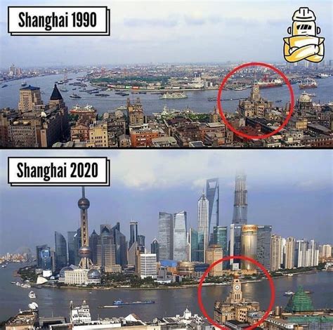 shanghai 1990 vs 2020